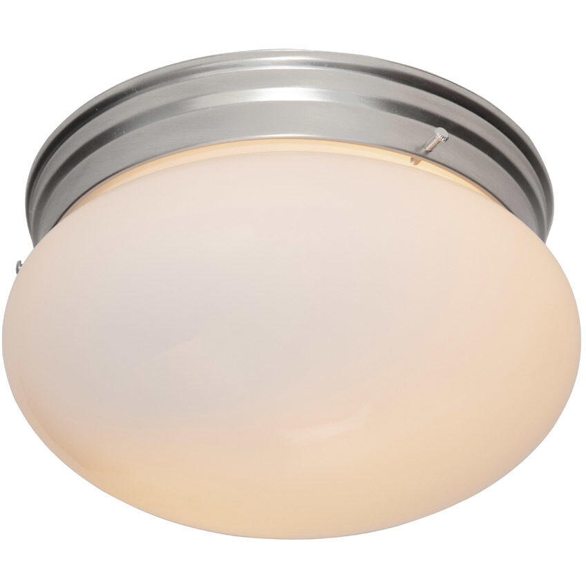 Basic 2 Light 9 inch Pewter Flushmount Ceiling Light